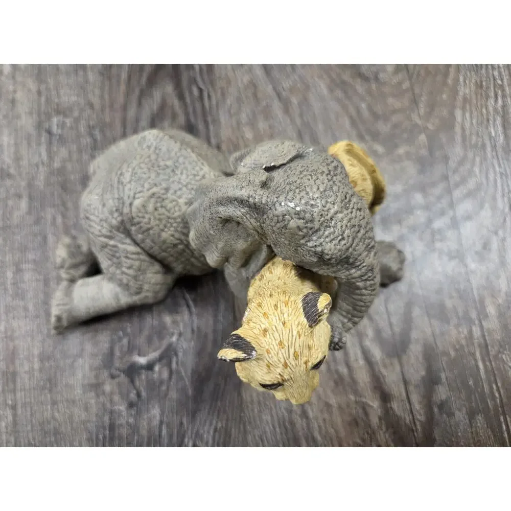 The Herd Martha Carey African Safari Giraffe Zebra Lion Figurines Set Of 3
